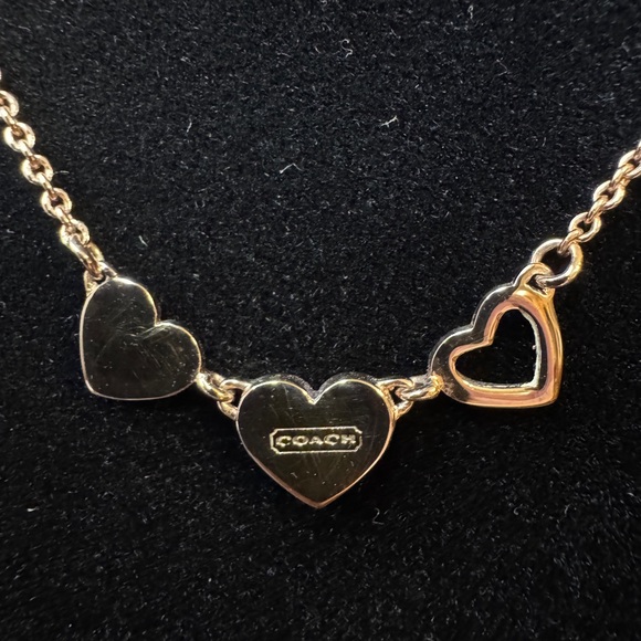 Coach Rose Gold Heart Charm Necklace - Picture 13 of 15
